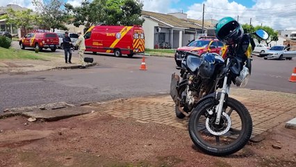 Motociclista tem TCE gravíssimo após acidente no Bairro Coqueiral