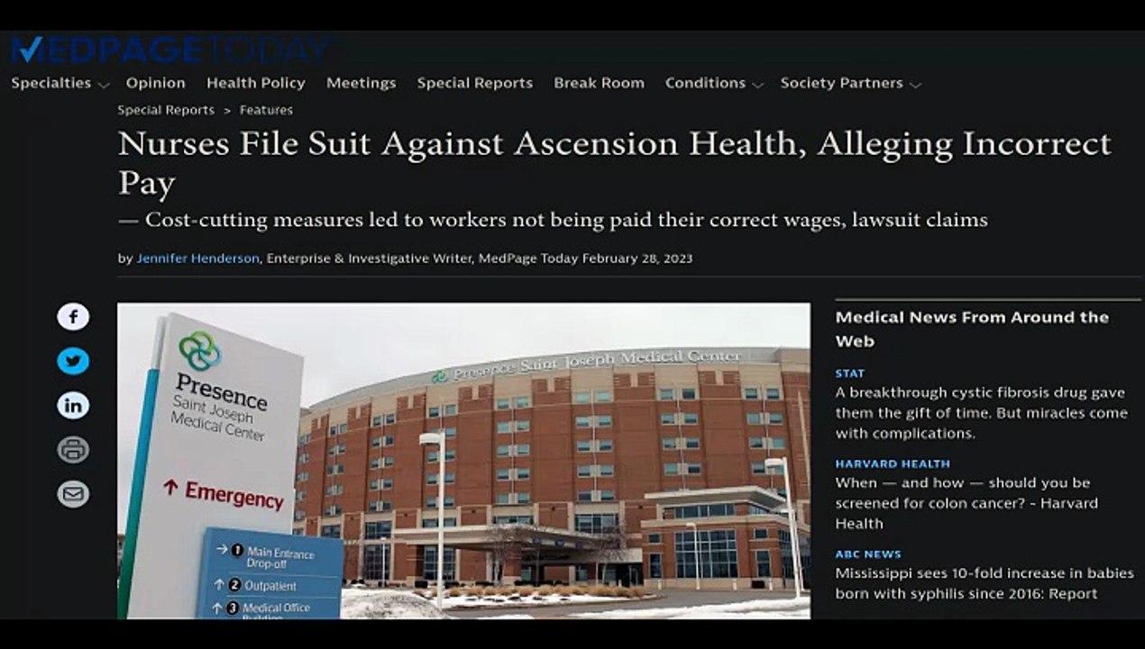 Employee Disputes, Lawsuits Preceeded Michigan Ascension Hospitals Sale / Rebrand