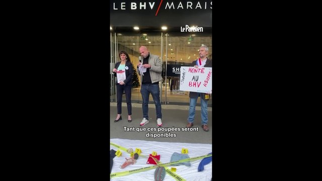Action devant le BHV : « Shein alimente la pédocriminalité »