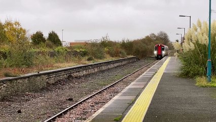 TfW two-coach train arrives at Pembroke Dock