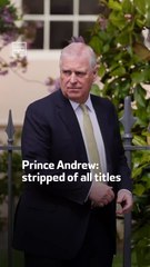 Prince Andrew: stripped of all titles