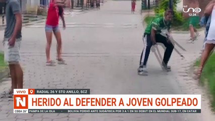 HERIDO AL DEFENDER A JOVEN GOLP3ADO