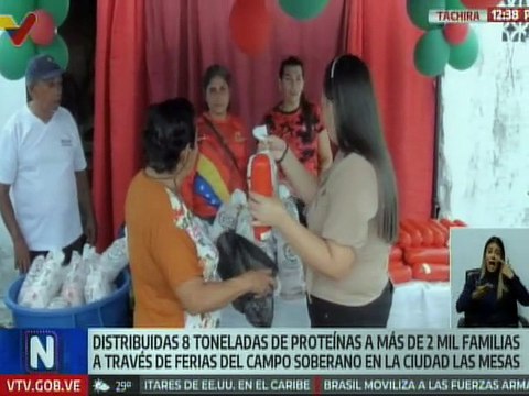 Táchira | Feria del Campo Soberano benefició a más de 2 mil familias con distribución de alimentos