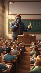 Gorilla Gives a Funny Lecture to Humans 🦍🎤😂 | Smart Monkey Moments | Hilarious Animal Short