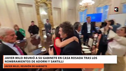 Javier Milei reunió a su gabinete en Casa Rosada tras los nombramientos de Adorni y Santilli