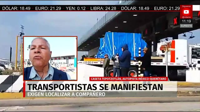 Transportistas bloquean caseta de Tepotzotlán exigiendo justicia por compañero desaparecido
