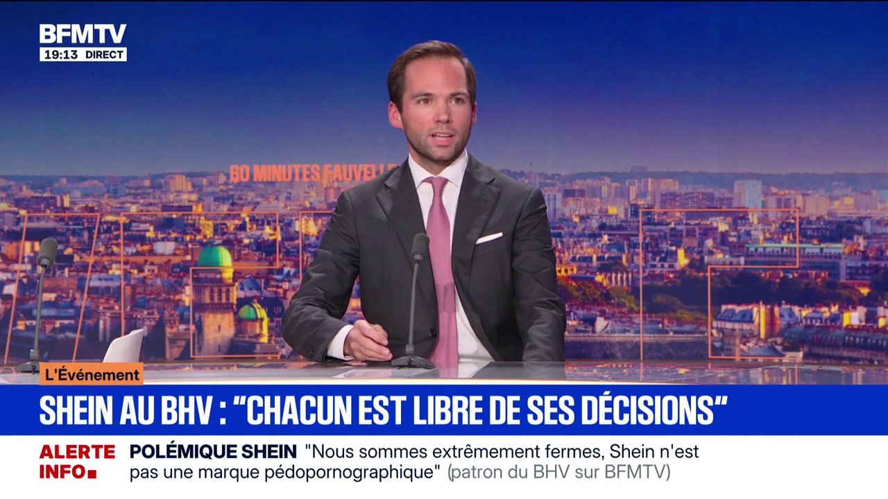 Shein au BHV: le patron du BHV, Karl-Stéphane Cottendin, estime que "Shein a une place légitime en France"