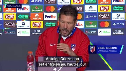 Atlético - Simeone : "La place de Griezmann est dans le présent"