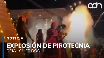 Explosión de pirotecnia en desfile de Día de Muertos deja 10 lesionados en Mazatepec, Morelos