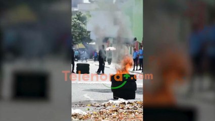 Estudiantes vuelven a protestar por reivindicaciones en San Francisco de Macorís