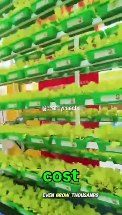 Grow food vertically, not traditionally 🌿 Start a vertical farming business from home or warehouse with low space, high yield, and strong profit margins! Would you try this sustainable startup?  #VerticalFarming #UrbanFarmin Reacts | DIY videos | crafts