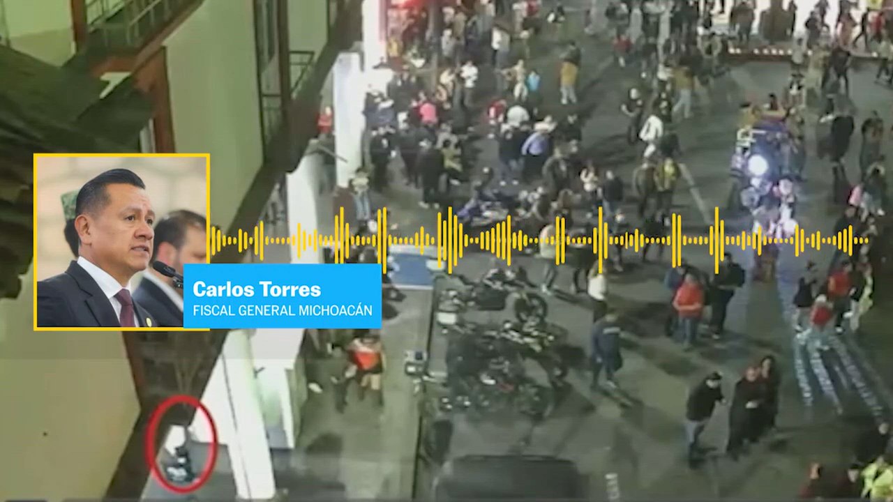 Revelan video del recorrido del asesino de Carlos Manzo