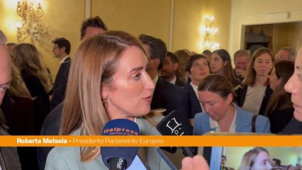 Ue, Metsola "Momento non facile, ma queste sfide dobbiamo combatterle insieme"