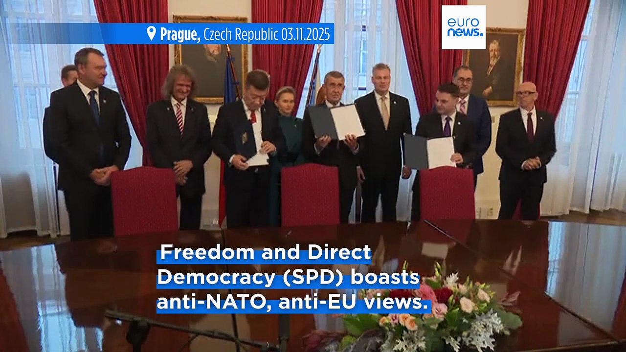 Czech election winner Andrej Babiš signs coalition deal with right-wing fringe parties