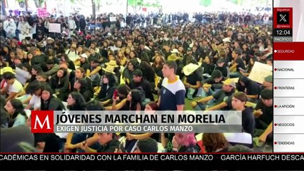 Cientos de jóvenes marchan en Morelia exigiendo justicia por Carlos Manzo