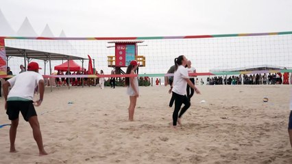 Prince William plays volleyball at Copacabana Beach
