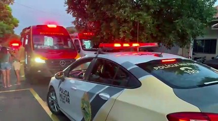 Equipes da PM e Samu atendem ocorrência com duas pessoas feridas por arma branca