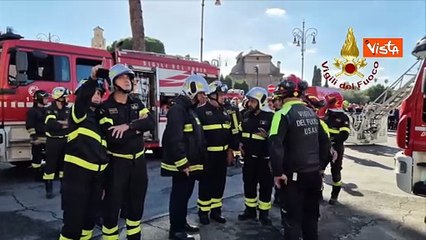 Crollo Torre dei Conti, ecco la squadra dei Vigili de Fuoco impiegata nei soccorsi ai Fori Imperiali