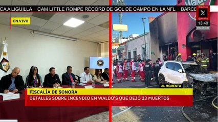Fiscalía de Sonora da rueda de prensa sobre investigación de explosión en Waldos