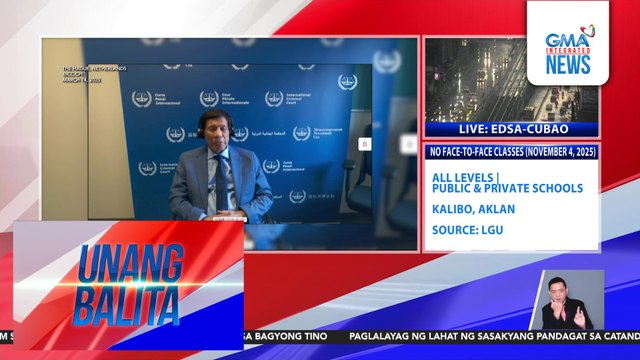 ICC Prosecutor, iginiit na tama ang desisyon ng ICC na ibasura ang hiling na interim release ng kampo ni FPRRD | Unang Balita