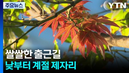 [날씨] 쌀쌀한 출근길, 낮부터 계절 제자리...완연한 가을 / YTN