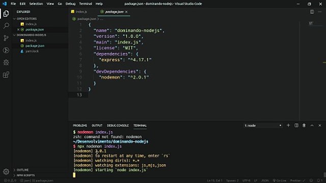 0303 - Utilizando o Nodemon