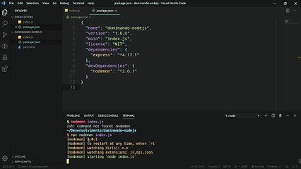 0303 - Utilizando o Nodemon