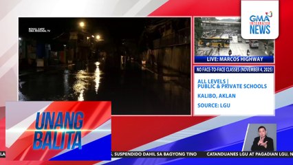 Malakas na hangin at ulan dulot ng Bagyong Tino, ramdam sa ilang bahagi ng Capiz; ilang barangay, binaha | Unang Balita