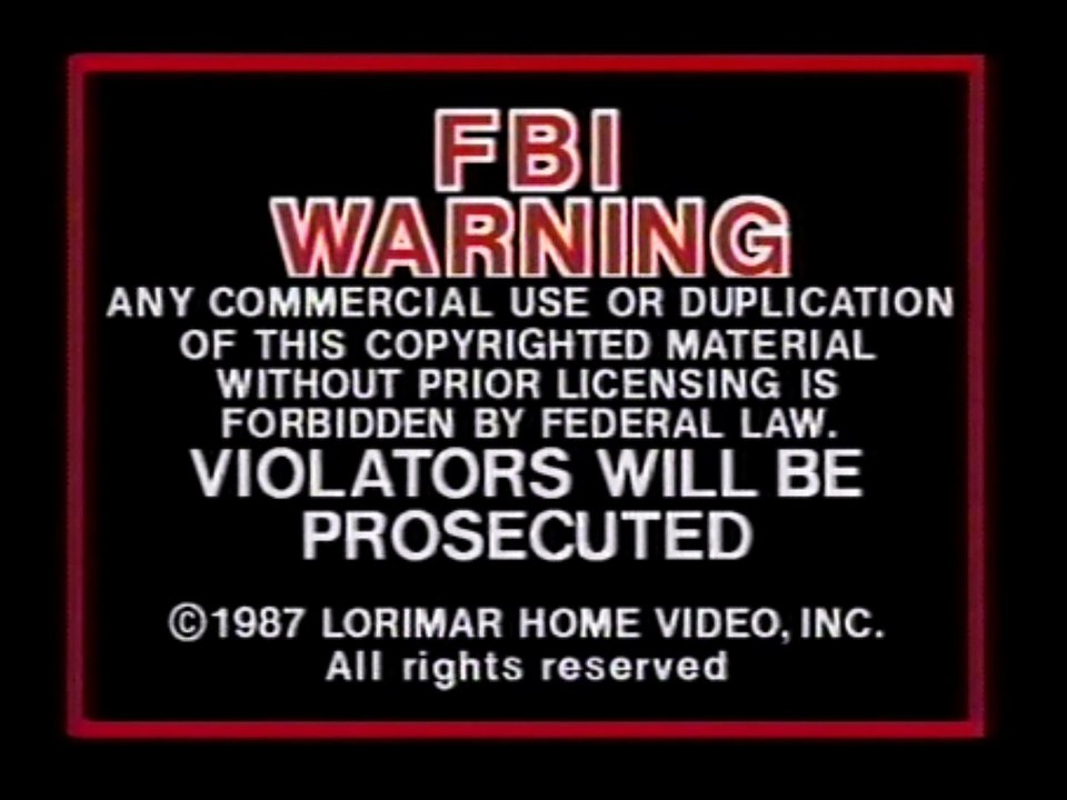 Opening to Nowhere to Hide (1987) Screener VHS