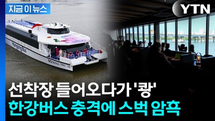 '운항 재개' 한강버스, 또 사고...접안 중 충격에 스타벅스 매장 정전 [지금이뉴스] / YTN