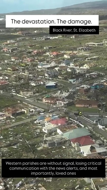 Aerial footage reveals devastation from Hurricane Melissa