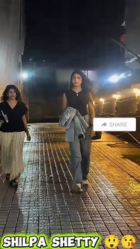 Bollywood Actress Shilpa Shetty Last Night in West Bandra Mumbai🔥🌹❤️