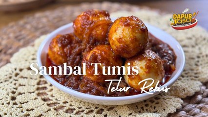 Sambal Tumis Telur Rebus. Pedas Manja Paling Padu!