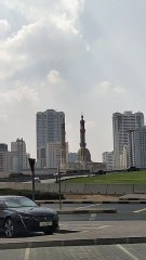 beautiful view of sharjah mosque in Alwahda road 🛣️