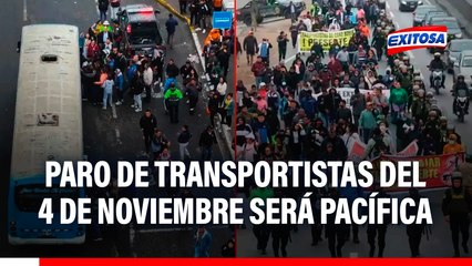 Paro de transportistas del 4 de noviembre: Movilización será pacífica, asegura dirigente
