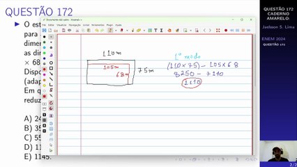 ENEM 2024/MATEMÁTICA - QUESTÃO 172 -  CADERNO AMARELO
