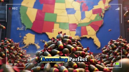 How many nuclear bombs would be required to completely destroy the United States