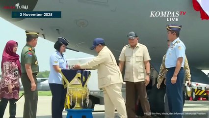 Momen Presiden Prabowo Hampir Jatuh di Depan Pesawat Airbus A400M hingga Aksi Sigap Menhan Sjafrie