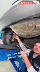 Ekspertiz uzmanına büyük şok: Şaseye bağlı kelepçeli poşetten çıkan şeye bakın