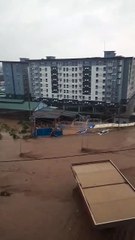 Maayo Hotel, U.N. Avenue, Mandaue City was flooded from Typhoon Tino