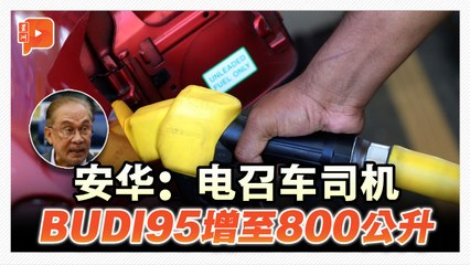 安华：电召车司机 BUDI95增至800公升