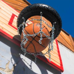 Create a basketball hoop using  old things you have at home⛓️