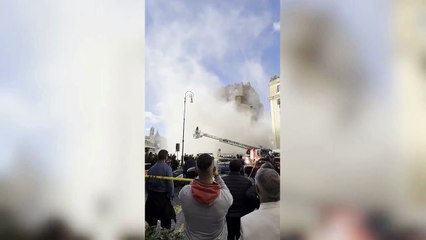 Se produce un segundo colapso en la Torre dei Conti en Roma tras un primer derrumbe