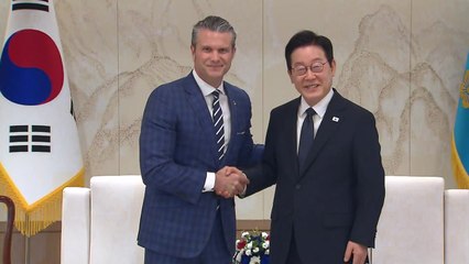 이 대통령, 미 국방장관 접견…핵 추진 잠수함 언급 주목 / YTN