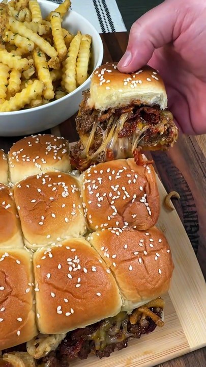 BBQ Cheeseburger sliders are an easy weeknight dinner