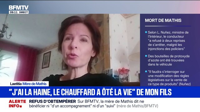 Mathis avait le goût de vivre : la mère du jeune homme tué à Lille par un chauffard en fuite et soupçonné d'avoir consommé du protoxyde d'azote témoigne sur BFMTV