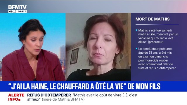 Refus d'obtempérer à Lille: On a les informations au compte-gouttes , détaille Laetitia, la mère de Mathis, sur le suivi de la procédure