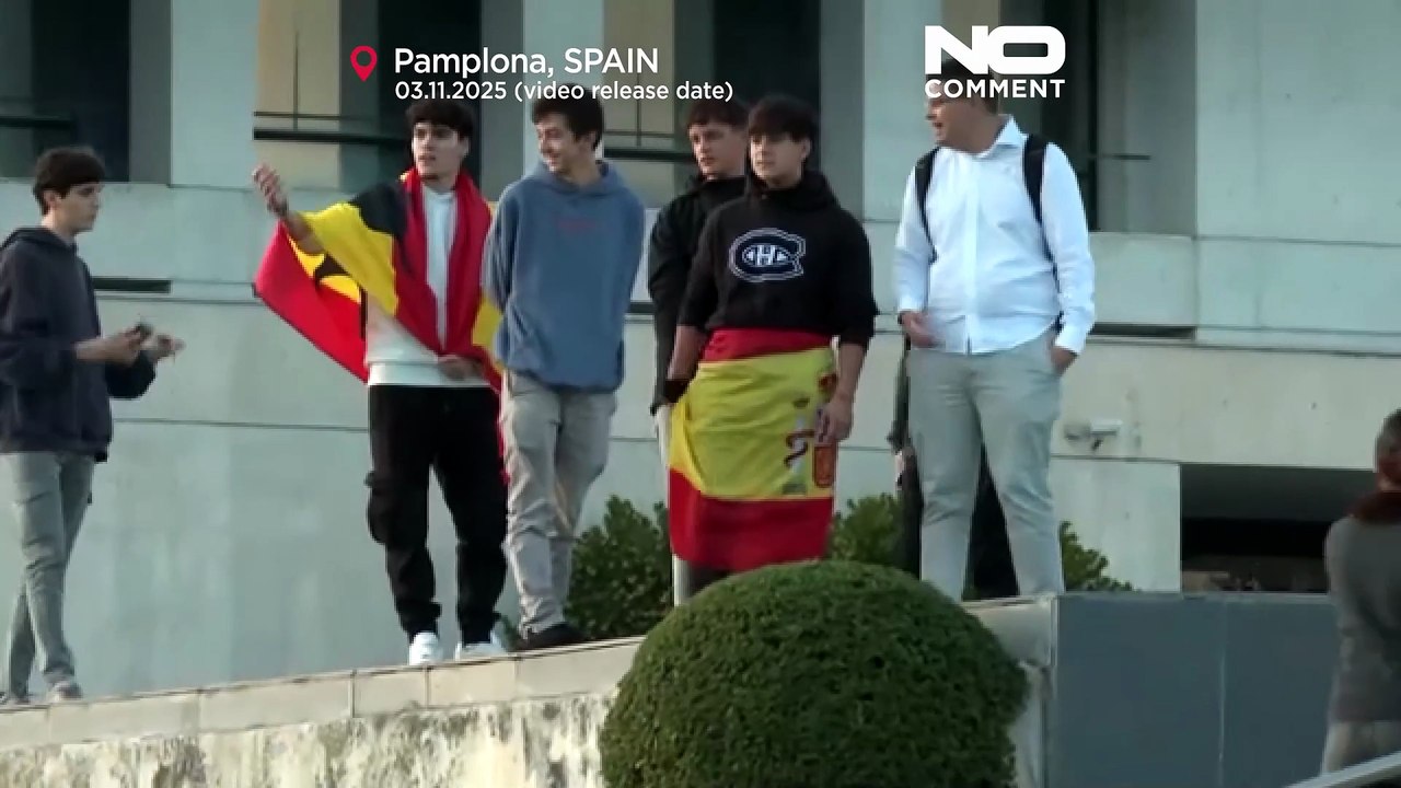 Zusammenstöße zwischen Polizei und Protestierenden bei rechtsextremer Veranstaltung in Pamplona