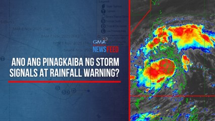 Ano ang pinagkaiba ng storm signals at rainfall warning? | GMA Integrated Newsfeed