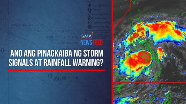Ano ang pinagkaiba ng storm signals at rainfall warning? | GMA Integrated Newsfeed